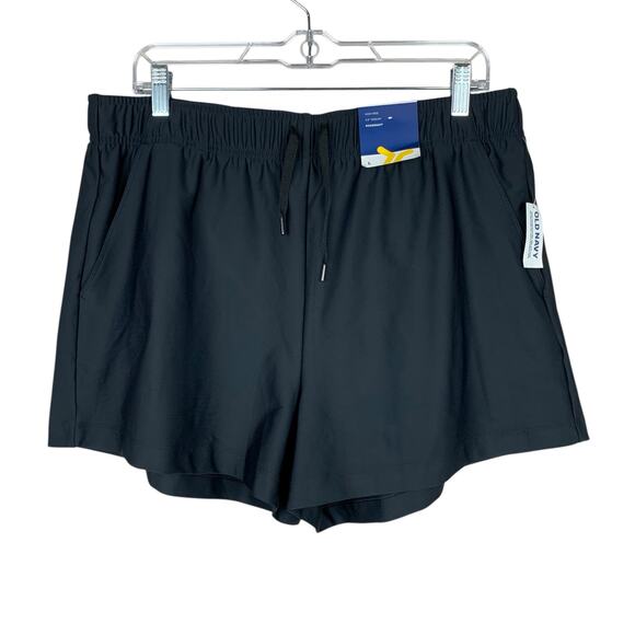 New Old Navy Powersoft Shorts Black High Rise 3.5" Inseam Go-Dry Women's L - Picture 1 of 8